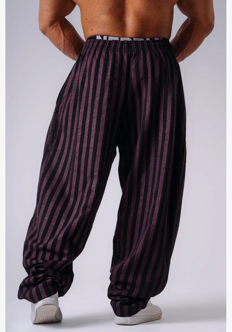 NEBBIA x Olympia Pinstripe tepláky potent purple