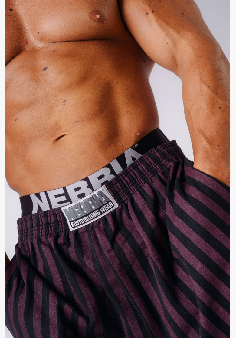 NEBBIA x Olympia Pinstripe tepláky potent purple