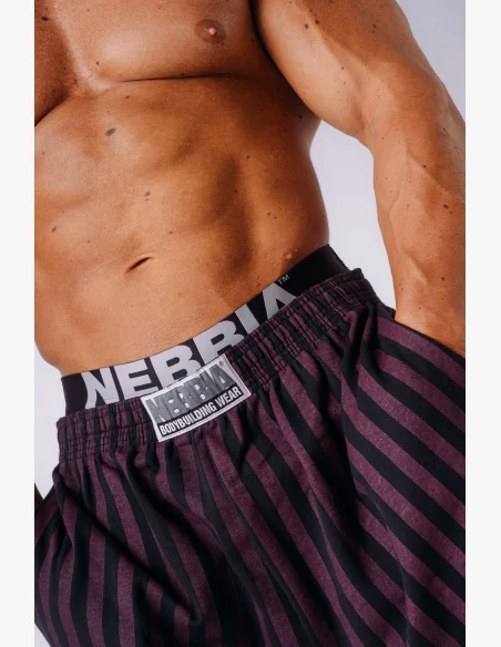 NEBBIA x Olympia Pinstripe tepláky potent purple