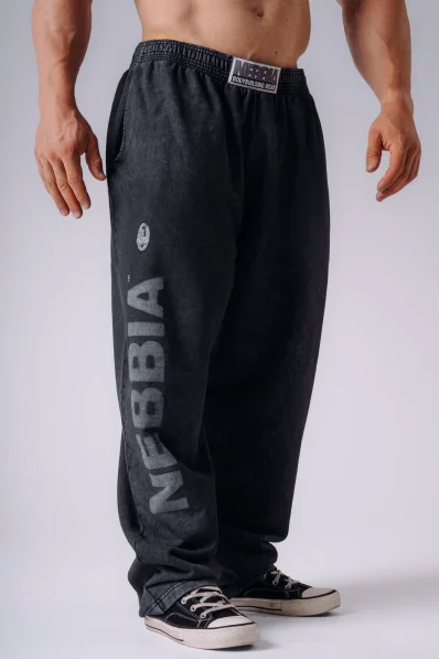 NEBBIA x Olympia Pump Cover tepláky dark grey 2