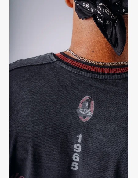 NEBBIA x Olympia tričko s dlouhým rukávem dark grey