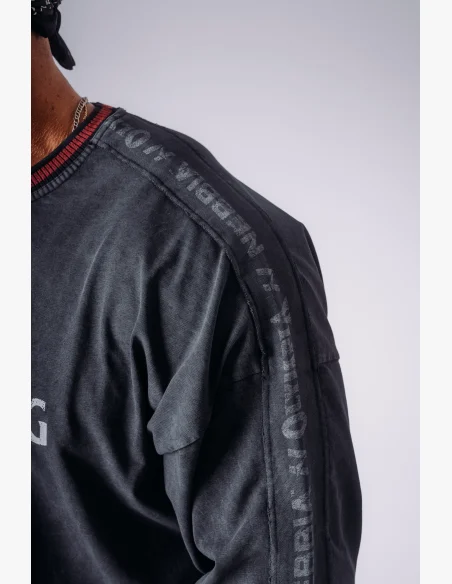 NEBBIA x Olympia tričko s dlouhým rukávem dark grey