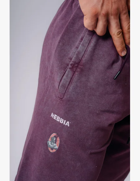 NEBBIA x Olympia teplákové šortky potent purple