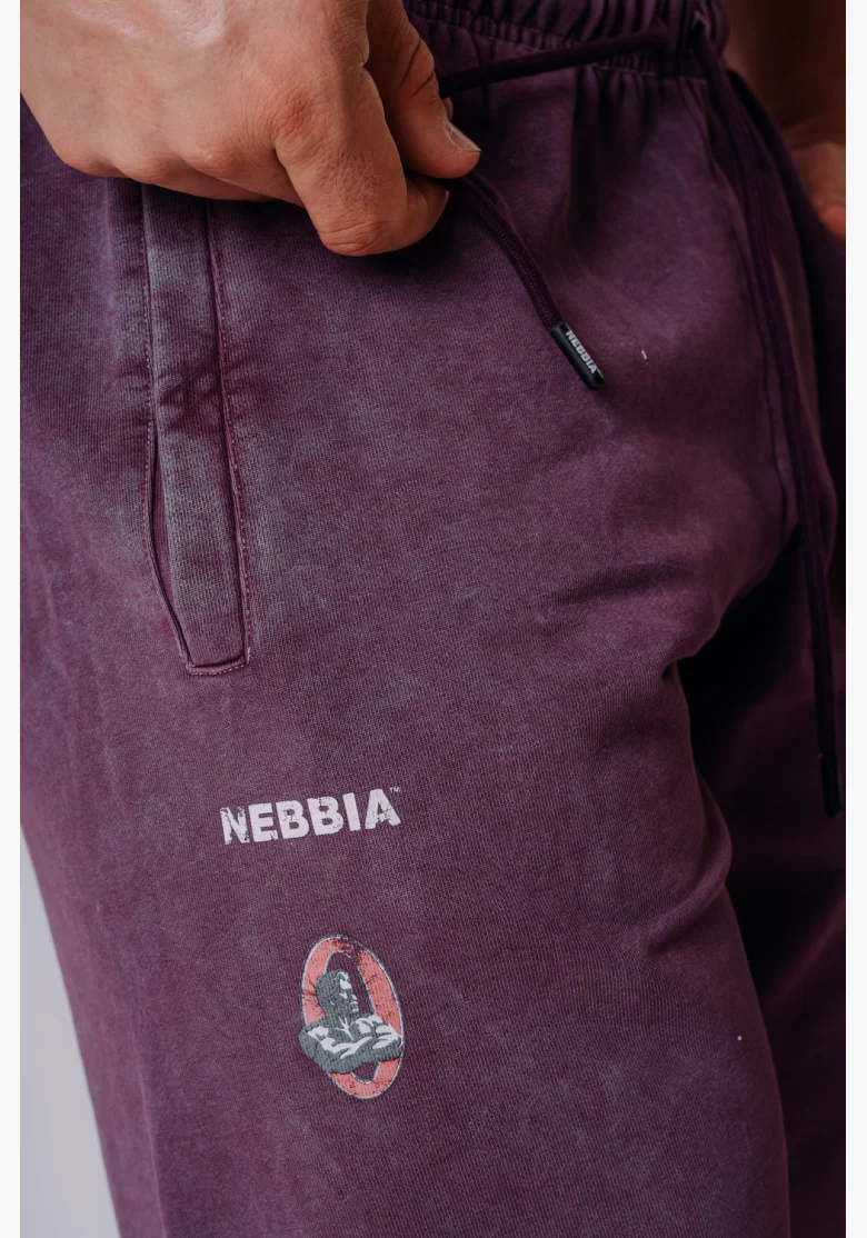 NEBBIA x Olympia teplákové šortky potent purple