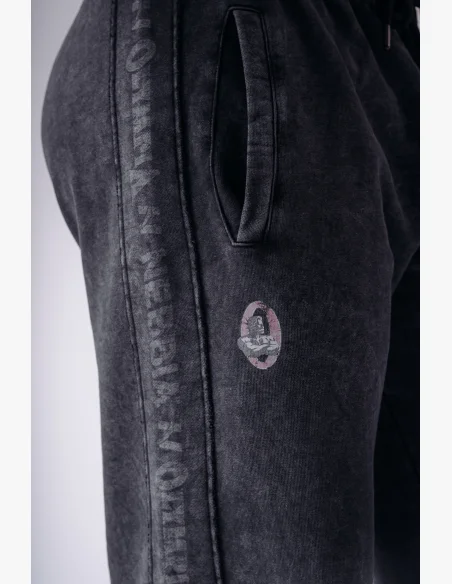 NEBBIA x Olympia volné tepláky dark grey
