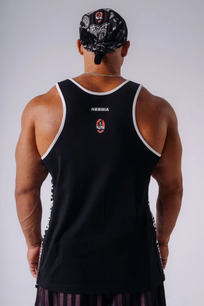 NEBBIA x Olympia Muscle Back Stringer tílko black 2