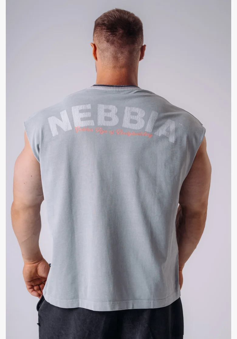 NEBBIA x Olympia Muscle Cover tank top glacier grey