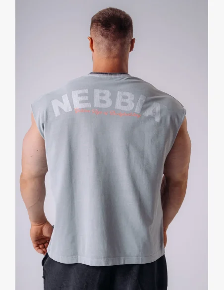 NEBBIA x Olympia Muscle Cover tank top glacier grey
