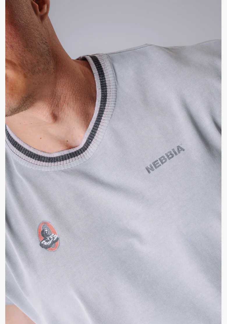 NEBBIA x Olympia Muscle Cover tank top glacier grey