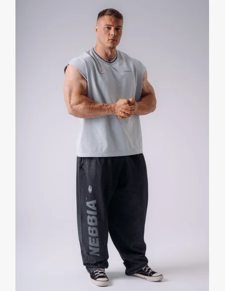 NEBBIA x Olympia Muscle Cover tank top glacier grey