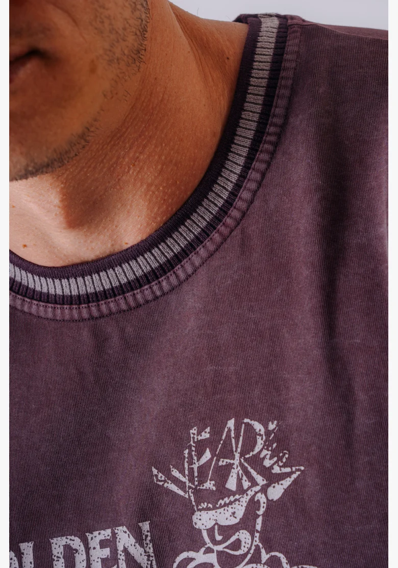 NEBBIA x Olympia Heavyweight Cotton tričko potent purple