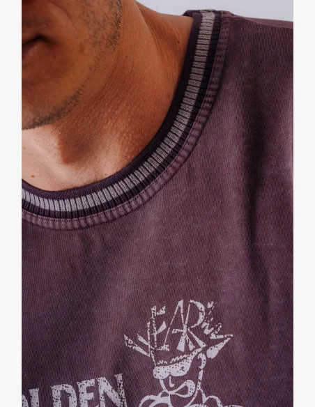NEBBIA x Olympia Heavyweight Cotton tričko potent purple