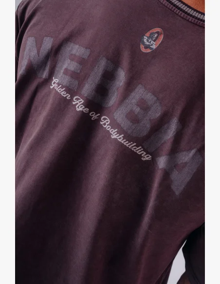 NEBBIA x Olympia Heavyweight Cotton tričko potent purple
