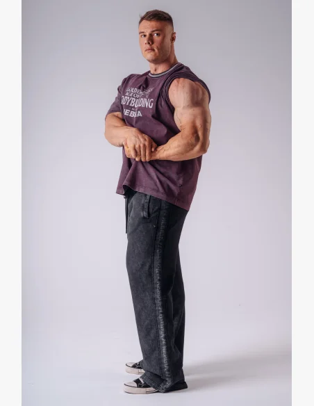 NEBBIA x Olympia Heavyweight Cotton tričko potent purple