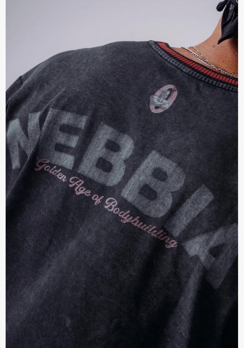 NEBBIA x Olympia Heavyweight Cotton tričko dark grey