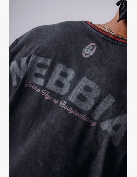 NEBBIA x Olympia Heavyweight Cotton tričko dark grey