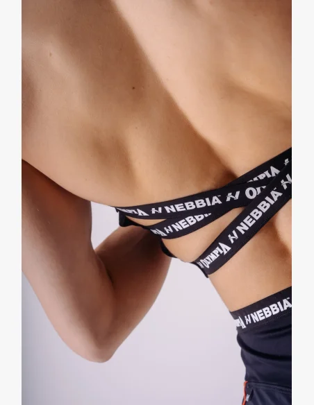 NEBBIA x Olympia Open-Back sportovní podprsenka černá