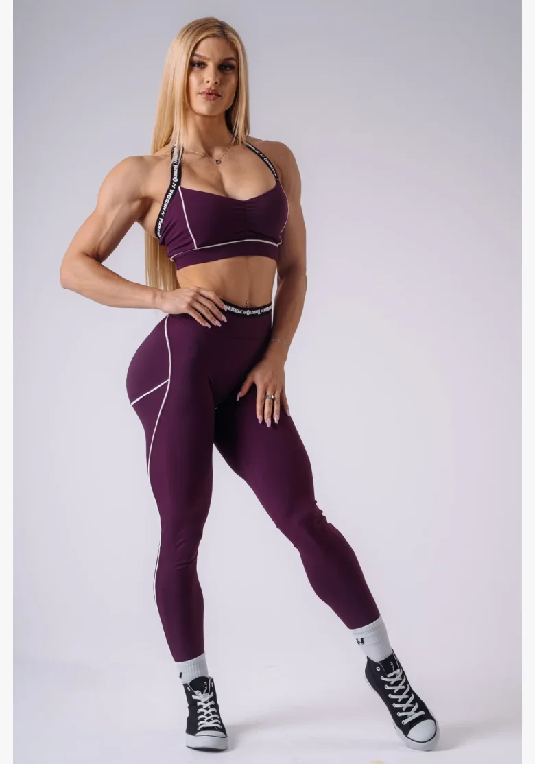 NEBBIA x Olympia Open-Back sportovní podprsenka bordová