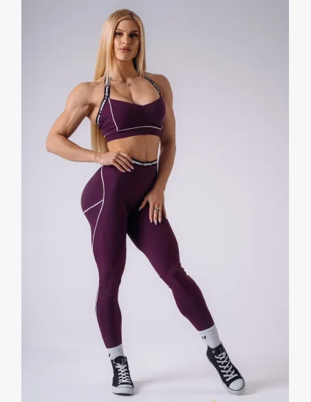 NEBBIA x Olympia Open-Back sportovní podprsenka bordová