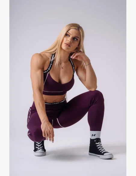NEBBIA x Olympia Open-Back sportovní podprsenka bordová