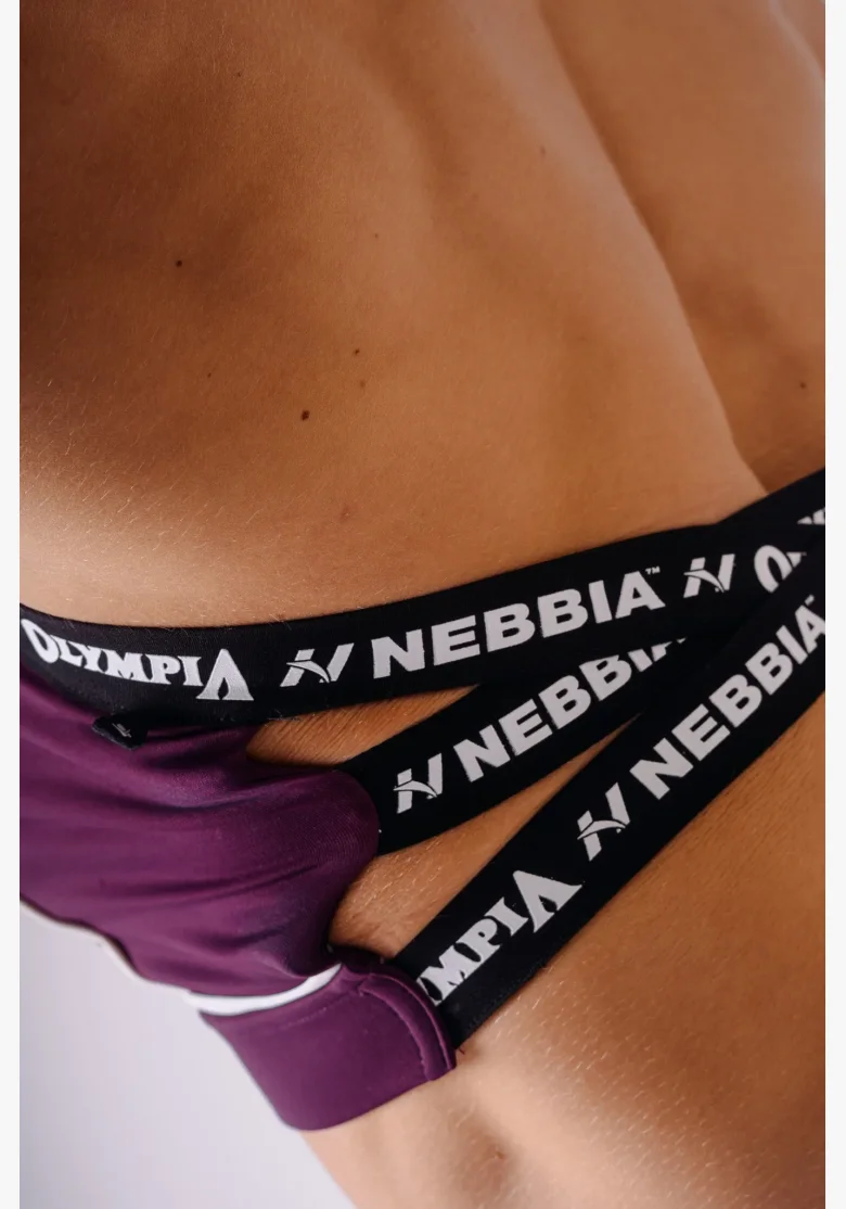 NEBBIA x Olympia Open-Back sportovní podprsenka bordová