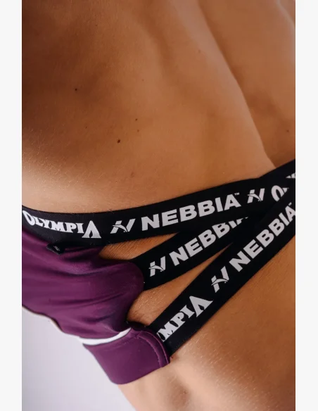 NEBBIA x Olympia Open-Back sportovní podprsenka bordová