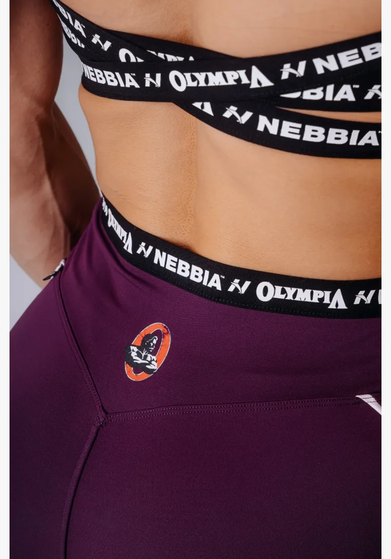 NEBBIA x Olympia Open-Back sportovní podprsenka bordová
