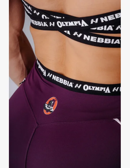 NEBBIA x Olympia Open-Back sportovní podprsenka bordová