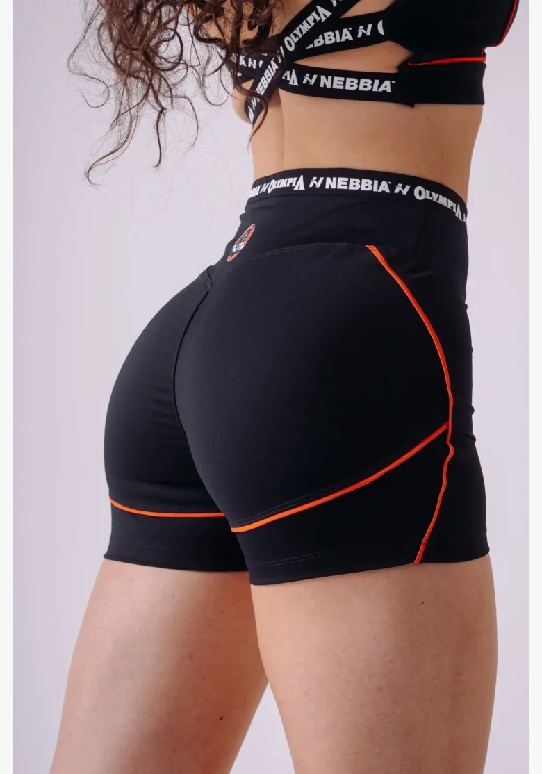 NEBBIA x Olympia High-Waist šortky černé
