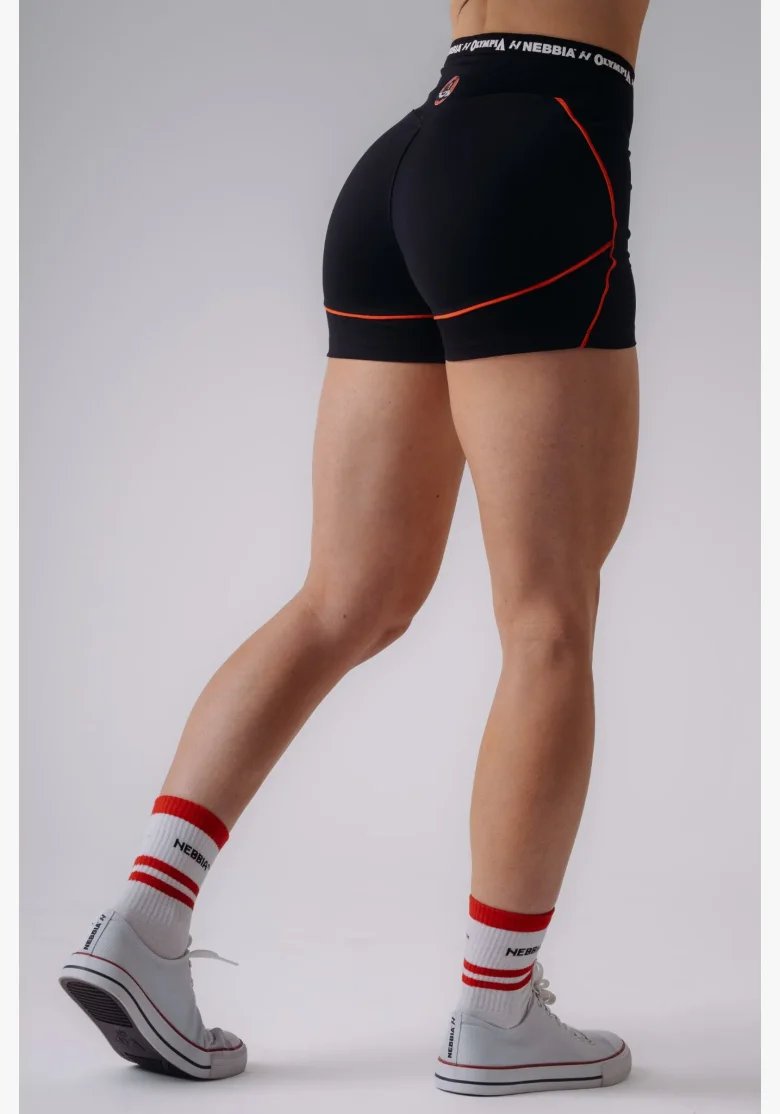 NEBBIA x Olympia High-Waist šortky černé