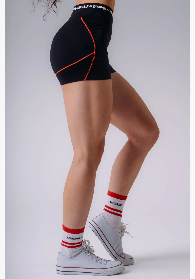 NEBBIA x Olympia High-Waist šortky černé