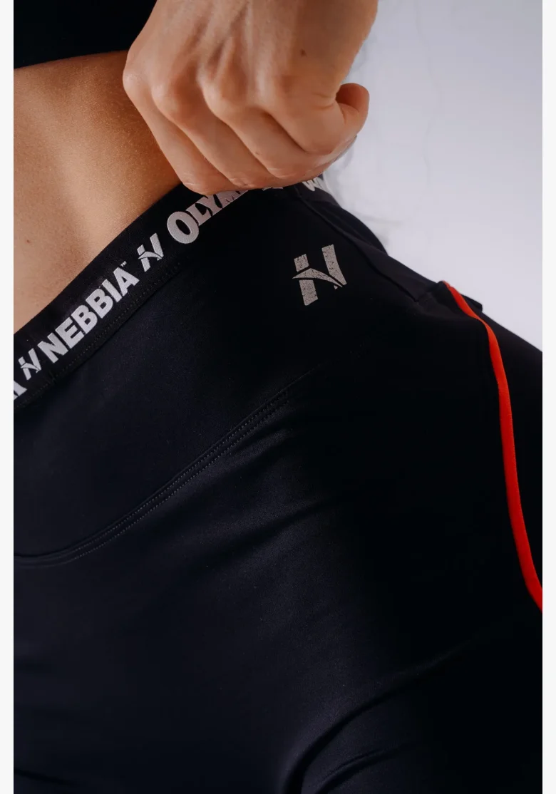 NEBBIA x Olympia High-Waist šortky černé