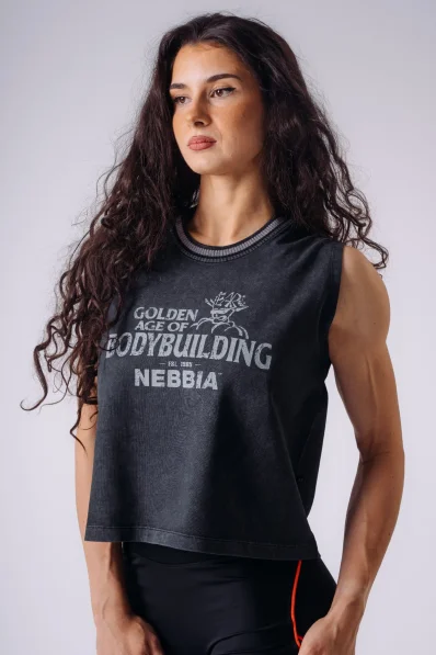 NEBBIA x Olympia Oversized tank top černý