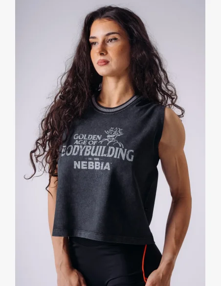 NEBBIA x Olympia Oversized tank top černý