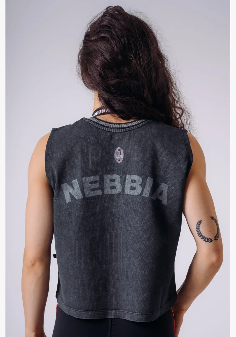 NEBBIA x Olympia Oversized tank top černý