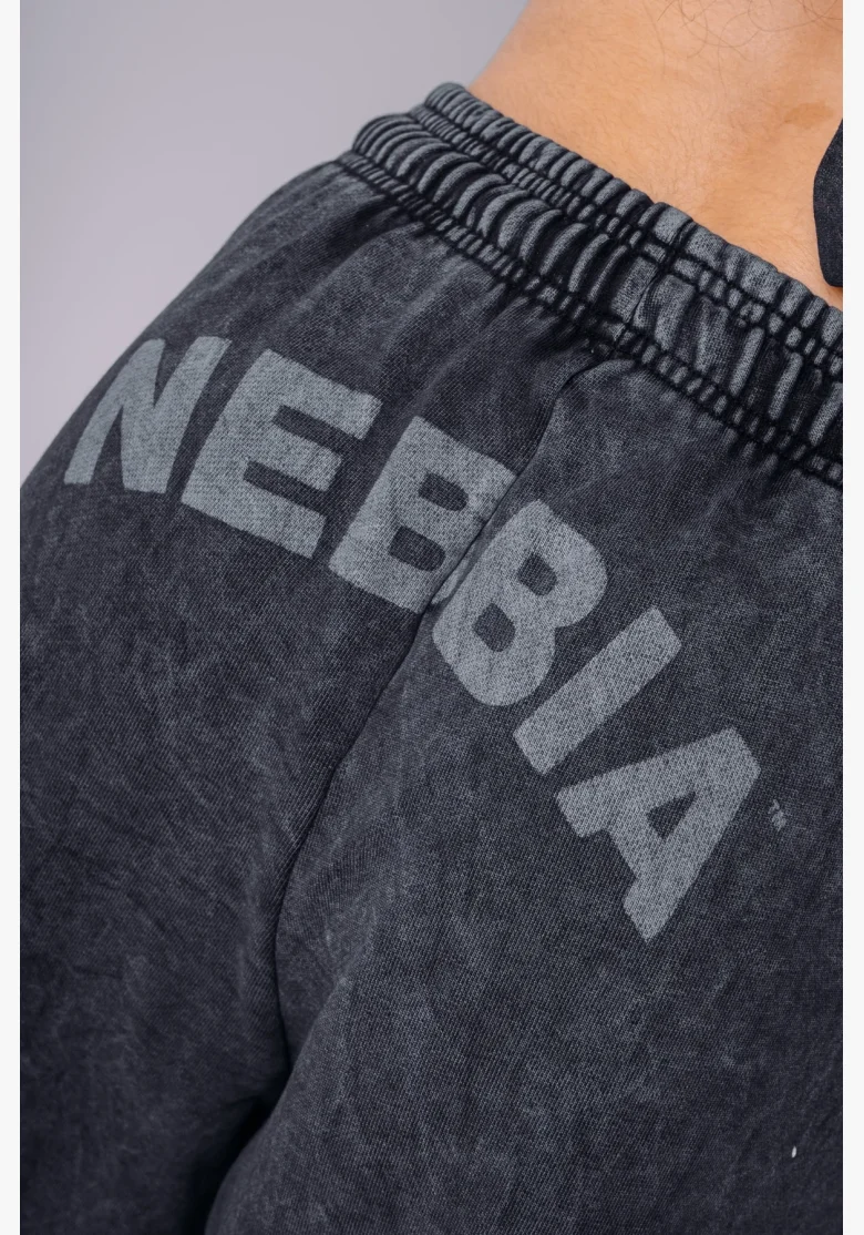 NEBBIA x Olympia volné tepláky černé