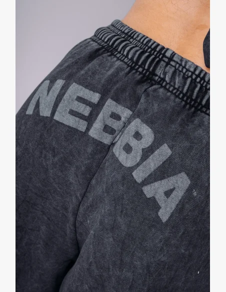 NEBBIA x Olympia volné tepláky černé