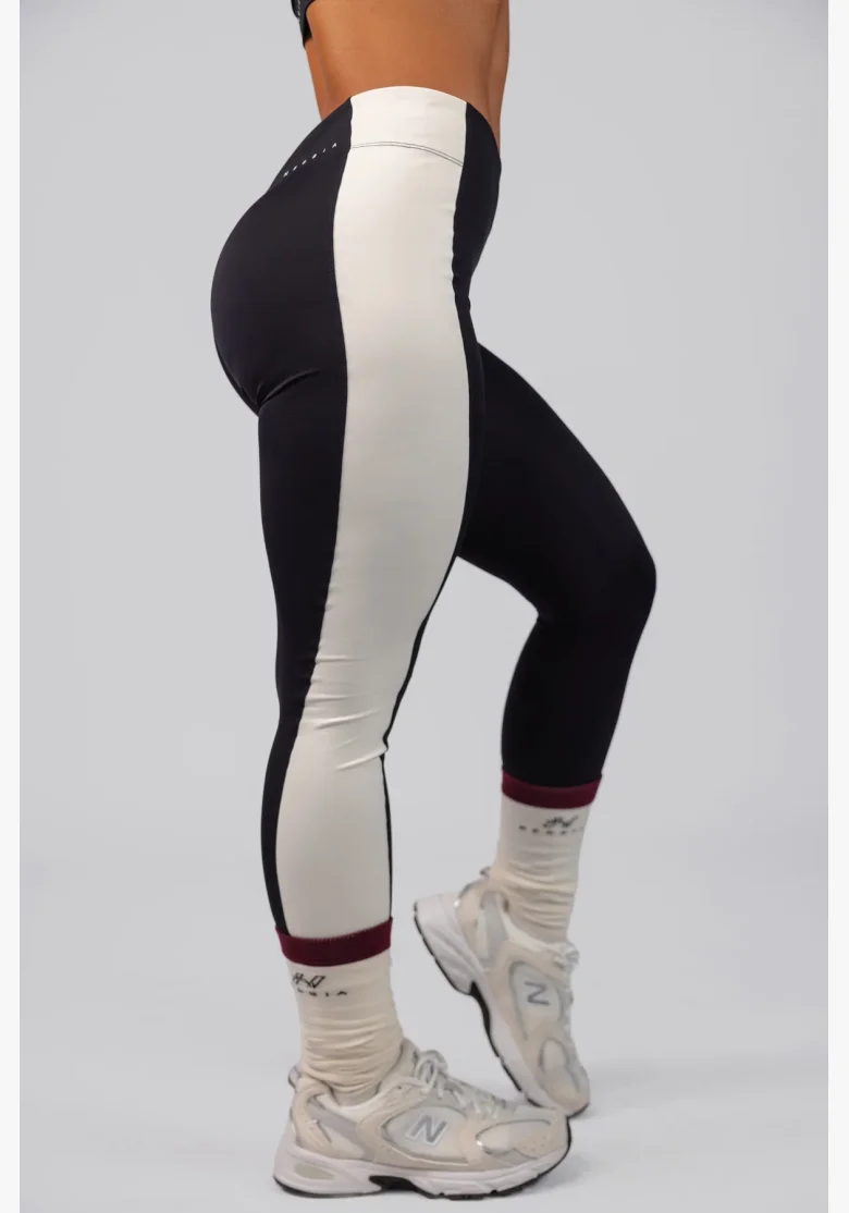 NEBBIA High-waist legíny BLOCK 97 černé