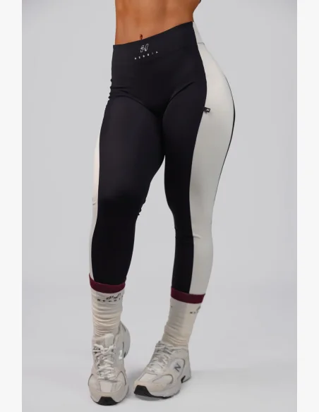 NEBBIA High-waist legíny BLOCK 97 černé