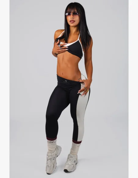 NEBBIA High-waist legíny BLOCK 97 černé