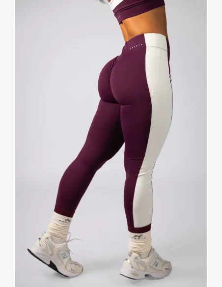NEBBIA High-waist legíny BLOCK 97 bordové