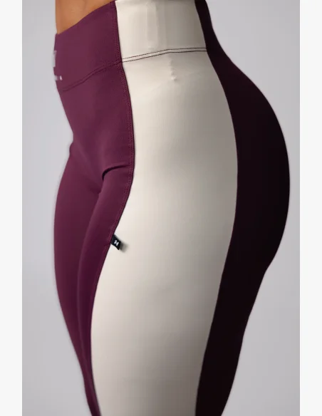 NEBBIA High-waist legíny BLOCK 97 bordové