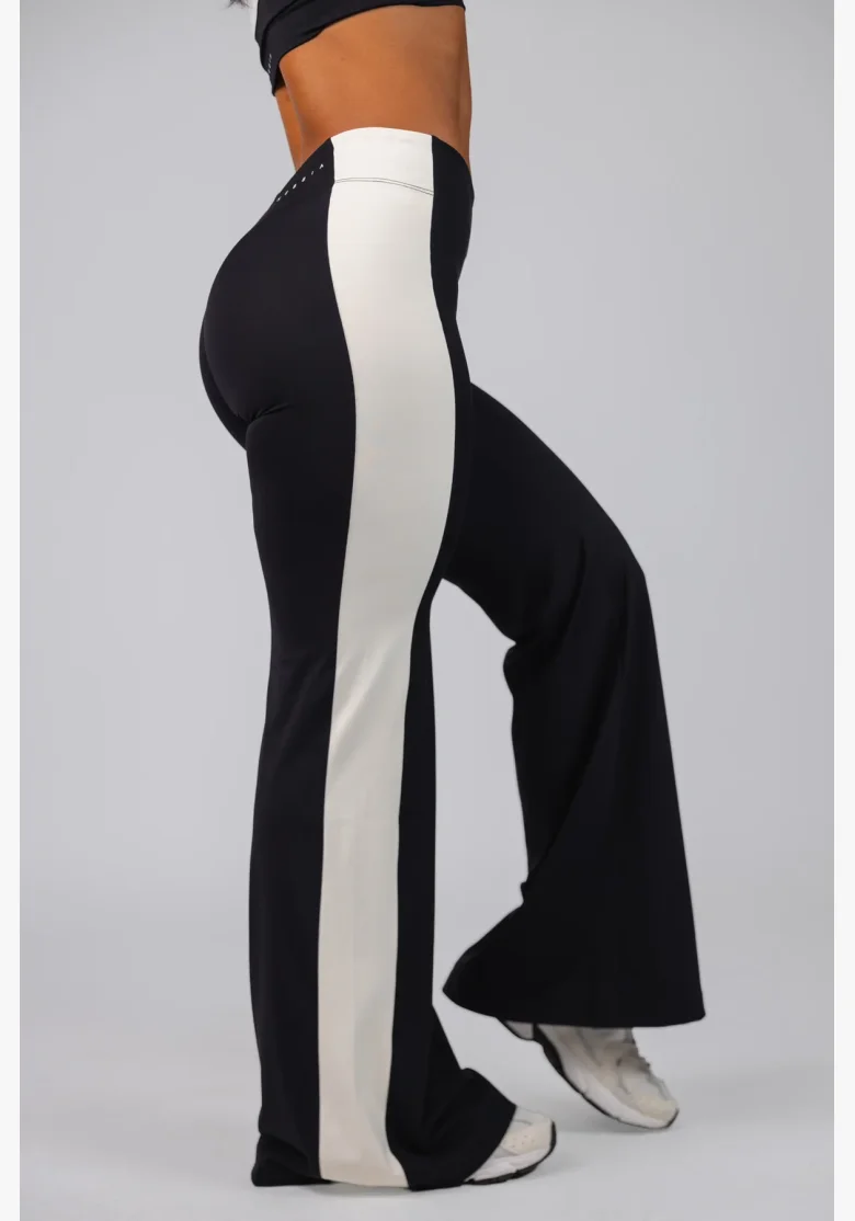 NEBBIA Wide leg legíny BLOCK 97 černé
