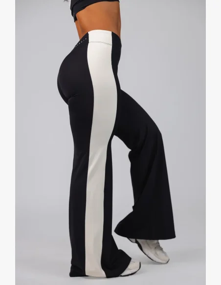 NEBBIA Wide leg legíny BLOCK 97 černé