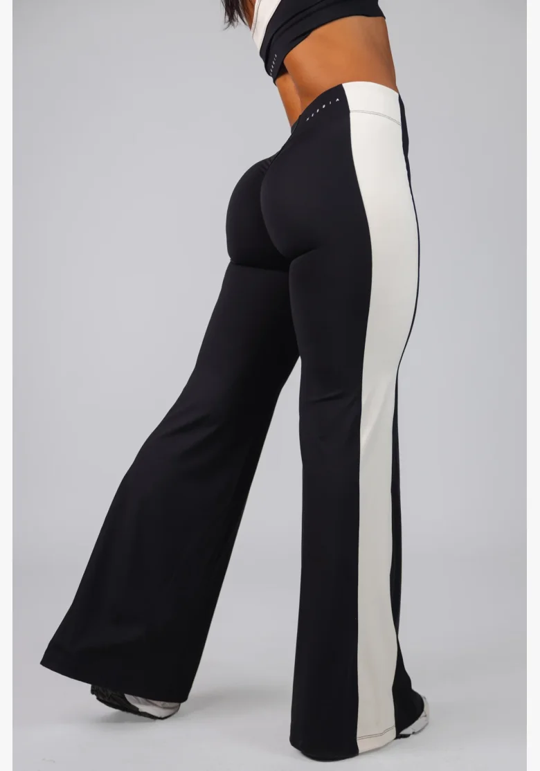 NEBBIA Wide leg legíny BLOCK 97 černé