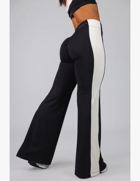 NEBBIA Wide leg legíny BLOCK 97 černé