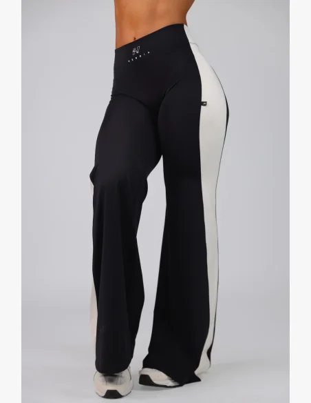 NEBBIA Wide leg legíny BLOCK 97 černé