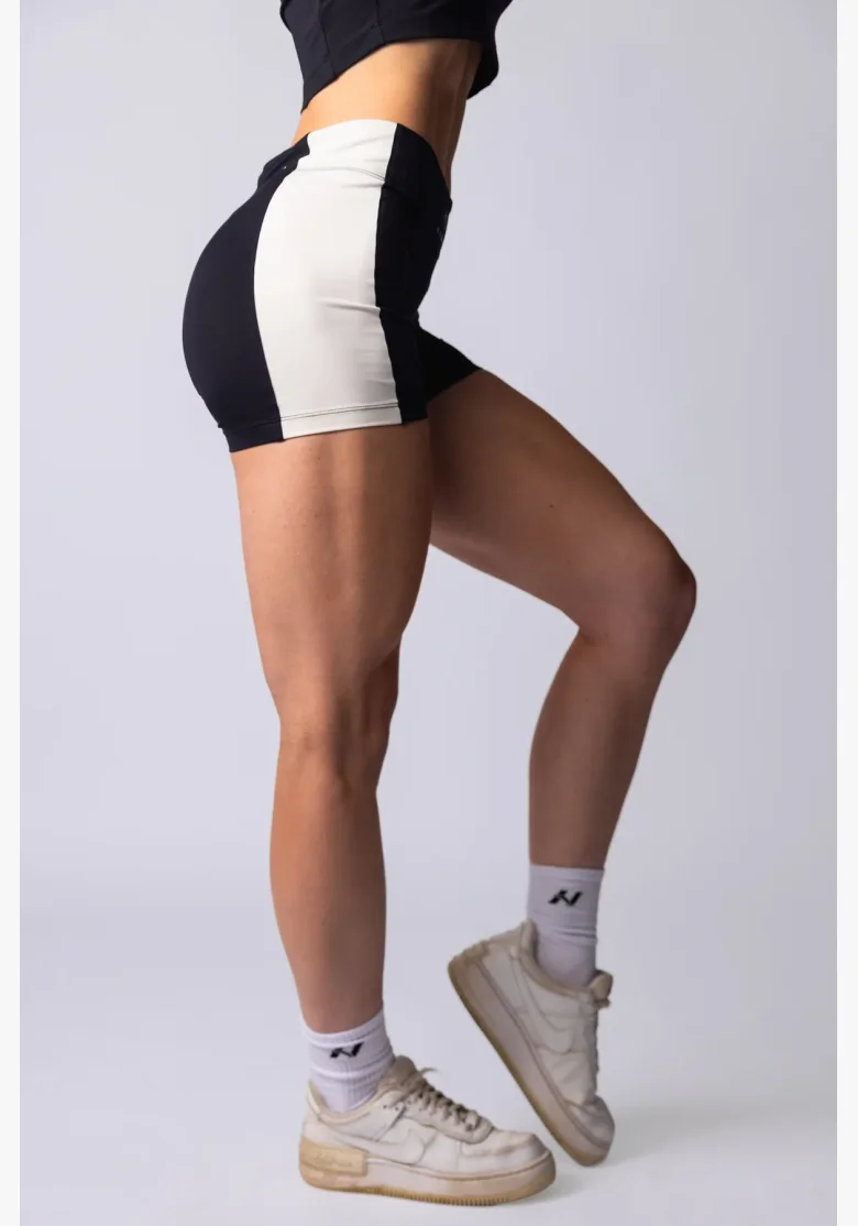 NEBBIA High-waist šortky BLOCK 97 černé