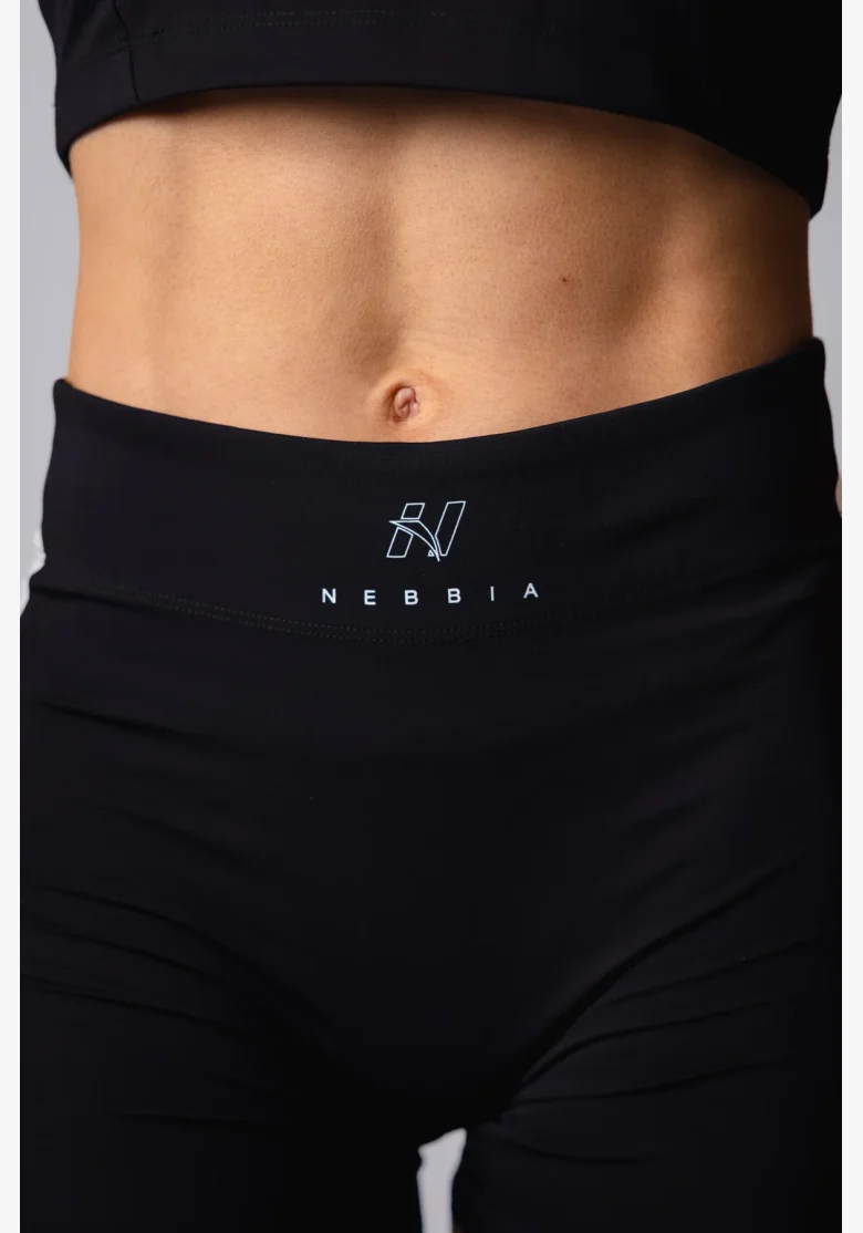 NEBBIA High-waist šortky BLOCK 97 černé