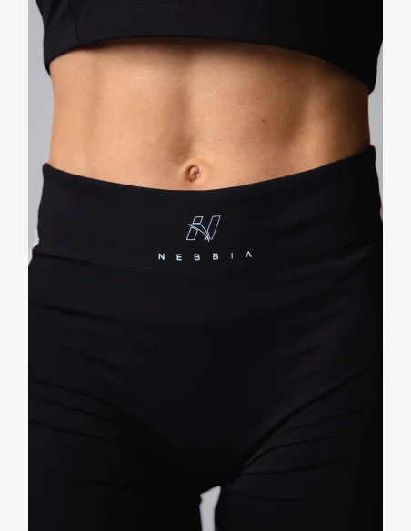 NEBBIA High-waist šortky BLOCK 97 černé